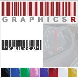   Decal Graphic   Barcode UPC Pride Patriot Made In Indonesia A404   Red