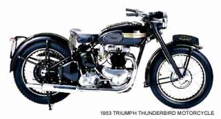 1953 TRIUMPH ~ THUNDERBIRD MOTORCYCLE ~ MAGNET  