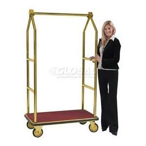  Easy Roll Brass Bellman Hotel Luggage Cart 42 L X 24 W 