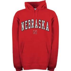  Nebraska Cornhuskers Red Mascot Hooded Sweatshirt: Sports 