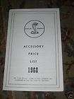 1968 Shelby GT350 GT500 Accessory Price List
