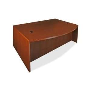  Lorell 88000 Series D Shaped Bowfront Desk   Cherry 