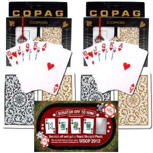   of CopagT Playing Cards gold/blck +2012 WSOP Entry 