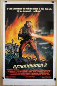 1984 EXTERMINATOR 2 Original ROLLED Movie Poster ROBERT GINTY MARIO 