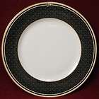 Wedgwood China Dinner Plate: LULWORTH, BLACK Background  