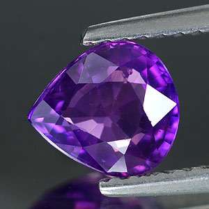 Certified Unheated 1.26 Ct. Pear Purplish Blue Sapphire  