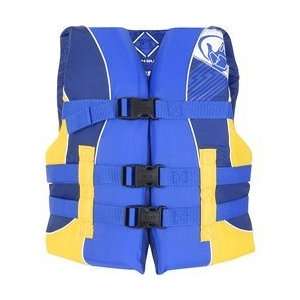   Life Vest   Navy/yellow/royal Youth (50 90lbs): Sports & Outdoors