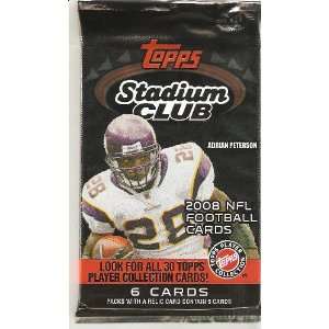  2008 Topps Stadium Club Football Hobby Pack (1 Autograph or Game 
