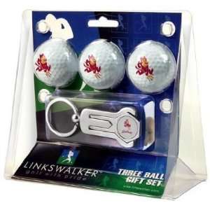  Arizona State Sun Devils 3 Golf Ball Gift Pack w/ Hat Clip 