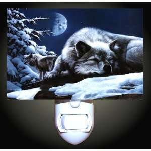  Sleepy Wolf Decorative Night Light