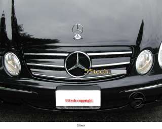 Mercedes W211 Grill E320 E500 E55 Grille 3 Slat BK + MB  