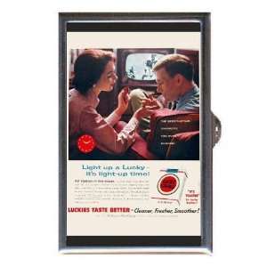 Lucky Strike Cigarette 1950s Retro Ad Coin, Mint or Pill Box