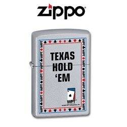 Collectors World Poker Tour Zippo Lighter   Satin Chrome, Texas Hold 