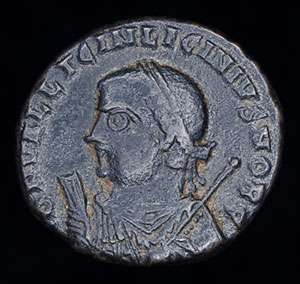 Ancient Roman Licinius II bronze AE3 coin 317 323 AD  