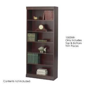  Safco WorkSpace Baby Bookcase Trim Kit, 30in W Mahogany 