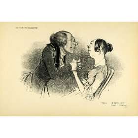  1904 Print Honore Daumier Emma I Love You Romantic Couple 