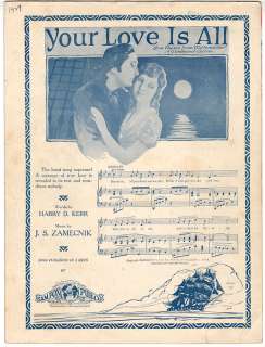 WINGS, Clara Bow 1927 Original SHEET MUSIC! Not a copy!  
