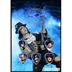 : Avenged Sevenfold Bronze Edition Guitar Pick Display With 5 Guitar 
