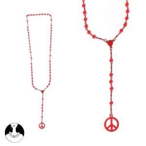   paris teenager necklace long necklace 80 cm red painted metal Jewelry