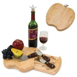 Apple   Natural Wood Cutting Board 