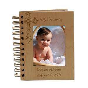  Holy Cross Wooden Christening 4x6 Personalized Photo Album Baby