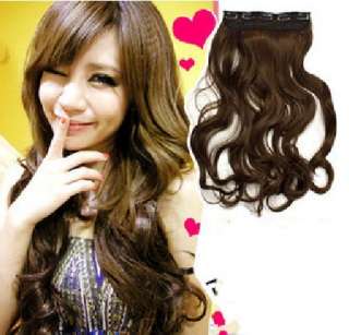   MM 120g Woman Curly/wavy clip on synthenic human 20 hair extension