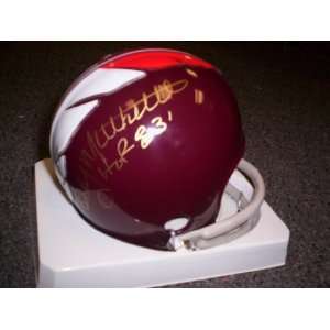  Bobby Mitchell Autographed Redskins Mini Helmet: Sports 