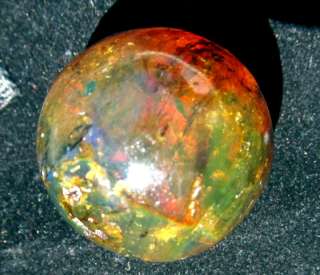 DOMINICAN TRANSLUCENT GREEN ISH RED AMBER BALL SPHERE 21mm  