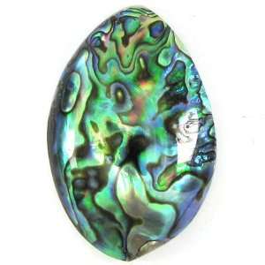  50mm abalone shell marquise pendant bead