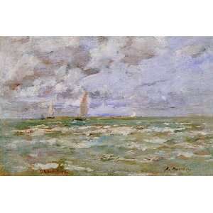   name Standing off Deauville, By Boudin Eugène 