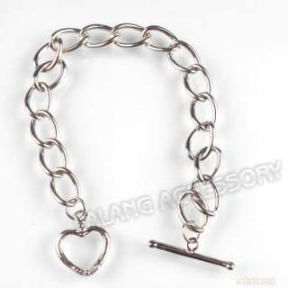 50x Rhodium Plated Charms Bracelets Chains 20cm 220081  