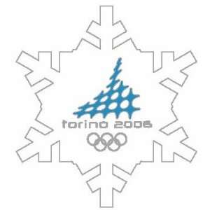   Torino 2006 Winter Olympics Snowflake Pin   White: Sports & Outdoors
