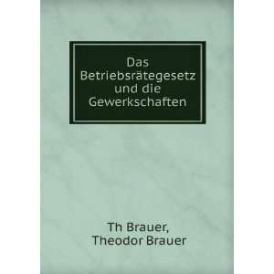   ¤tegesetz und die Gewerkschaften: Theodor Brauer Th Brauer: Books