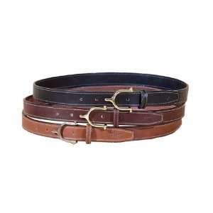   Spur Buckle Leather Belt witn Brass Spur Buckle: Sports & Outdoors