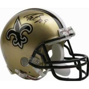  Signed Drew Brees Mini Helmet: Sports & Outdoors
