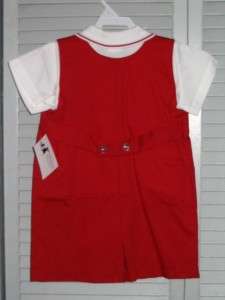 NEW THERESE boutique Boys shortall 24M Wooden Soldier Easter Spring 