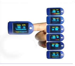 2011 FDA CE finger pulse oximeter spo2 & pr 6 colors 4 display choose 