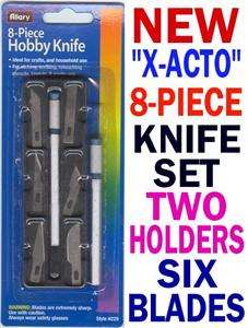 ACTO KNIFE SET + TWO holders + SIX BLADES for hobby craft knives Ex 