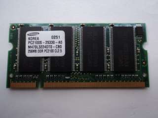 Samsung 256MB DDR PC2100 266mhz SODIMM Laptop memory  