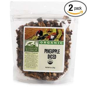 Woodstock Farms Pineapple, Diced, Organic, 8 Ounce Bags (Pack of 2)
