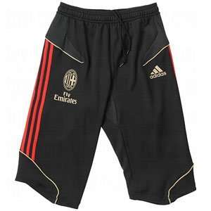  adidas Mens ClimaLite PREDATOR AC Milan 3/4 Pants Black 