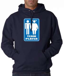 Team Player Funny Fat Girl 50/50 Pullover Hoodie  