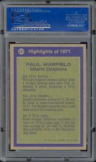 1972 Topps #271 Paul Warfield All Pro PSA 10 Gem Mint  