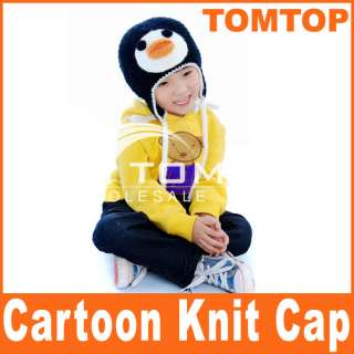 Cartoon Penguin Cap Handmade Wool Children Hat H2759  