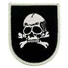 WWII German Death Head 3 in Embroidered Iron On Patch