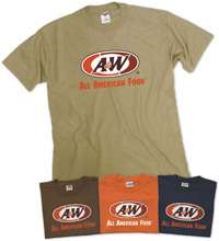Root Beer T  shirt wth A&W Logo on front  