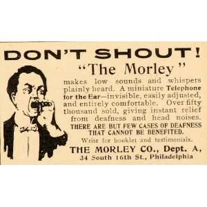   Ad Morley Telephone Hearing Aid Deafness   Original Print Ad Home
