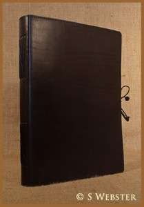A4 CLASSIC BLACK LEATHER JOURNAL, HAND BOUND NOTEBOOK  