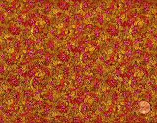 CLEARANCE   2YDS FALL LEAVES & BERRIES QUILT FABRIC