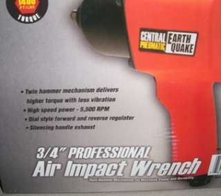  Pneumatic Earthquake 3/4 Professional Air Impact Wrench  
